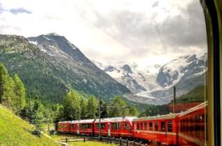Tren Bernina desde Tirano