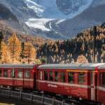 Tren Bernina desde el Lago de Como