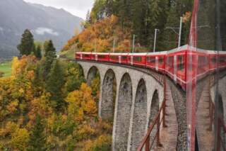 Tren Bernina desde St Moritz a Tirano