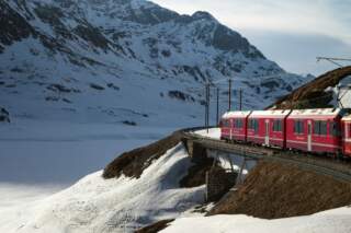 ¿Cuál es la ruta del tren Bernina y los puntos clave que se ven?