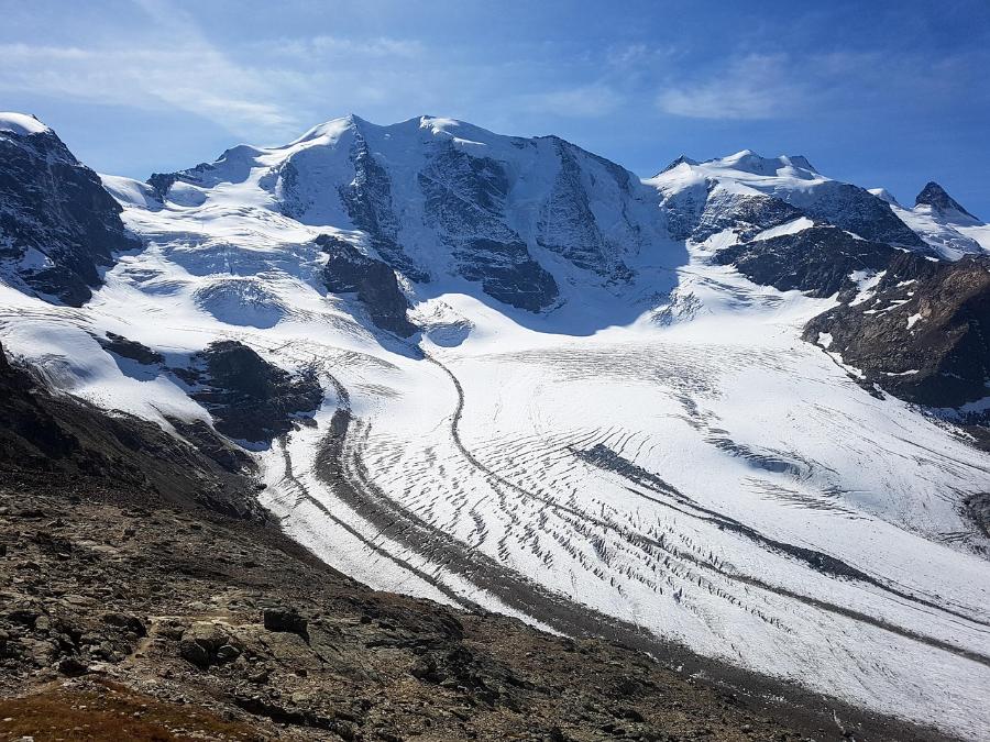Diavolezza y el macizo del Bernina