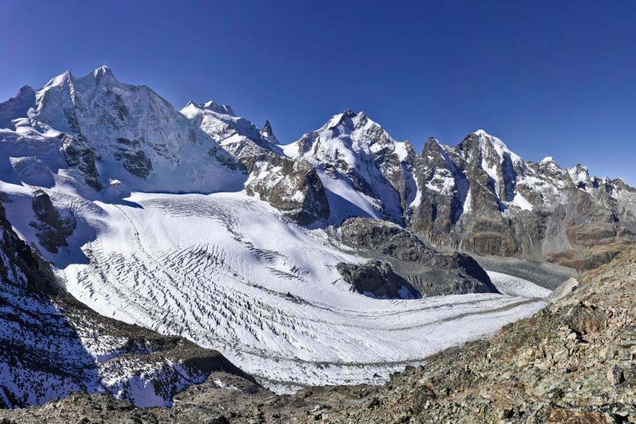 Paisaje de alta montaña en Diavolezza