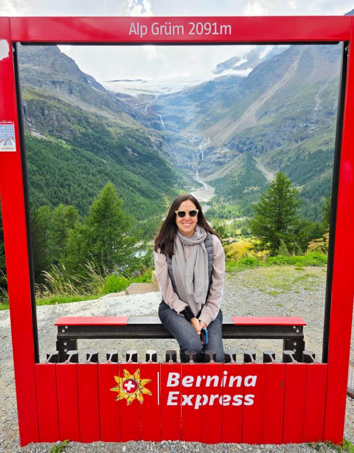 Paisajes del Tren Bernina en los Alpes